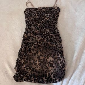 Aritzia Babaton leopard print dress